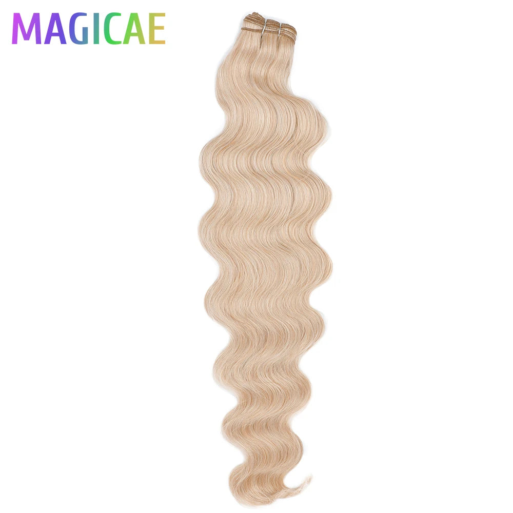 30Inches 200grams Orange Light Brown 12# M888# Body Wave Hair Weave Bundles Blond 27/613 White High Temperature Synthetic Hair