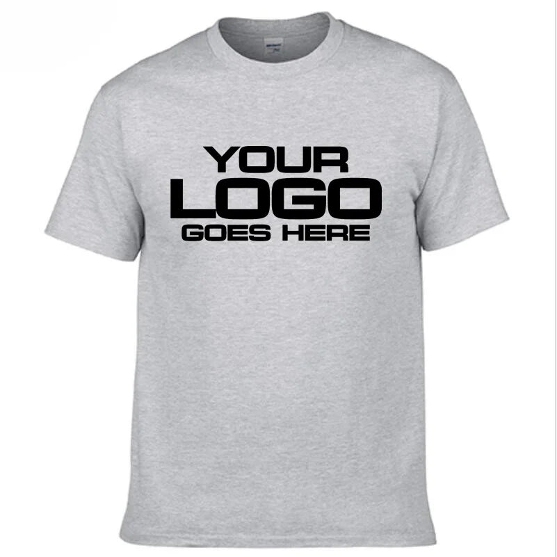 Customized Your Design Here T Shit Text Name Tsihrt Add Your Own Message Men's T-shirt Personalized Tees Custom Cotton Tshirt