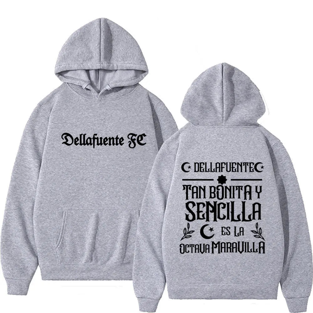 Rapper Dellafuente Album 2025 Letters Cover Hoodies Men Women Harajuku Fashion Hip Hop Oversized High Quality Hooded Sweatshirts