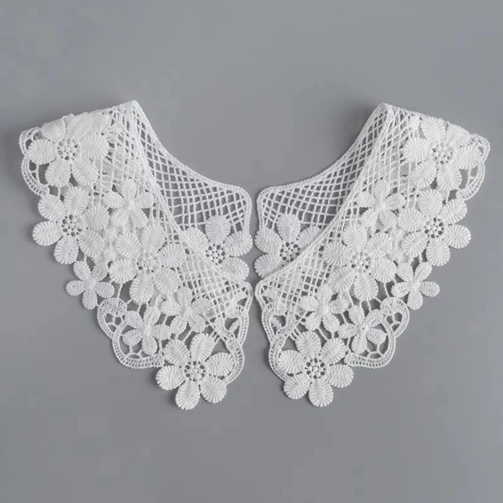 Women's Fake Shirt Collar Milk Silk Detachable Collar DIY Sewing Fake Collar Clothing Sewing Accessories Lace Fabric Neckline