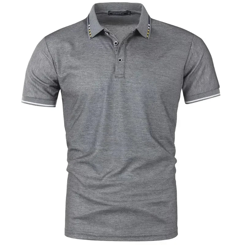 New Men's Short Sleeve Polo Shirt Summer Male Contrast Oversized T Shirt Breathable Shirts Lightweight Streetwear Gym Tops