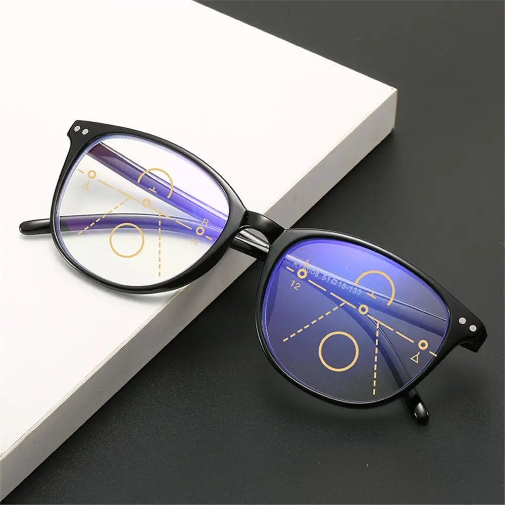 1PC Progressive Multifocus Reading Glasses Blue Light Blocking Computer Glasses Fashion Readers Eyewear With Spring Hinge