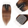 Straight 4x4 T Lace Closure Natural Black Brown Honey Blonde Indian Remy Human Hair Middle Part 10-20 inch Bobbi Collection
