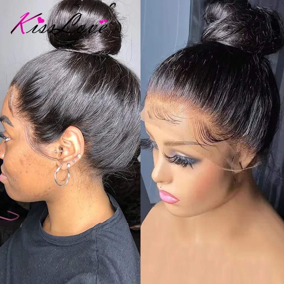 Straight Invisi Strap Snug Fit 360 Full Lace Wigs Pre-Everything HD Transparent Lace Frontal Wig Glueless Human Hair Ready To Go