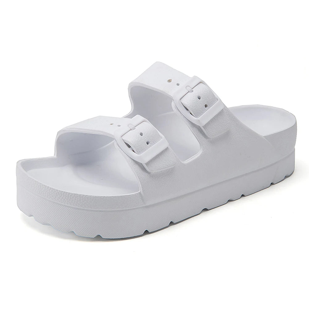 fashion Women Slippers Platform Beach Shoes Girl Outdoor Slides EVA flip flops For Home Shoes buckle Soft Thick Sole Sandals