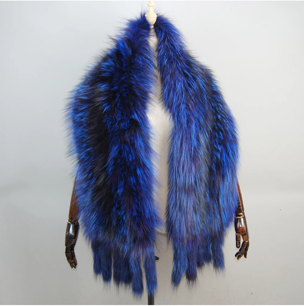 Hot Sale Genuine Fox Fur Shawl For Women Real Natural Fox Fur Female Capes And Wraps For Wedding Bride Winter Warm Outwear Scarf
