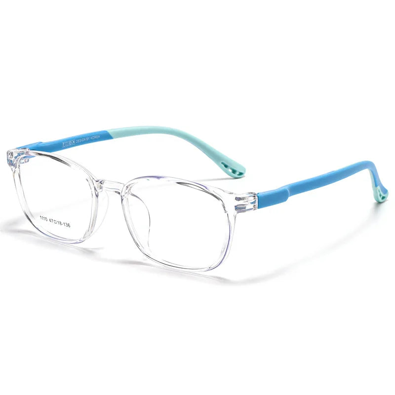 Xbora TR90 Frames for Boys and Girls, Myopia Prescription Glasses, Flexible Frames, Vintage, Square Optical Eyeglasses Kids 1110