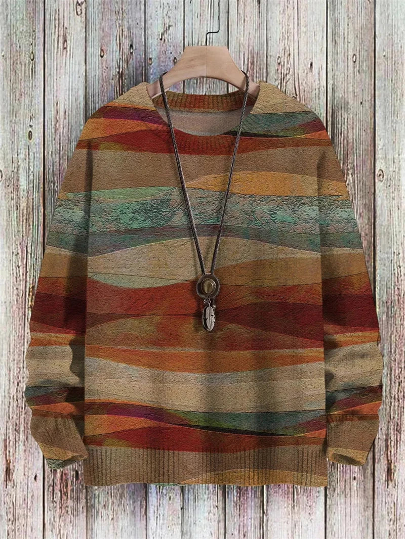 Christmas 3d Print Sweater For Men Women Retro Vintage Colorful Unisex Pullover Harajuku Y2K Casual Funny Long Sleeves Men Tops