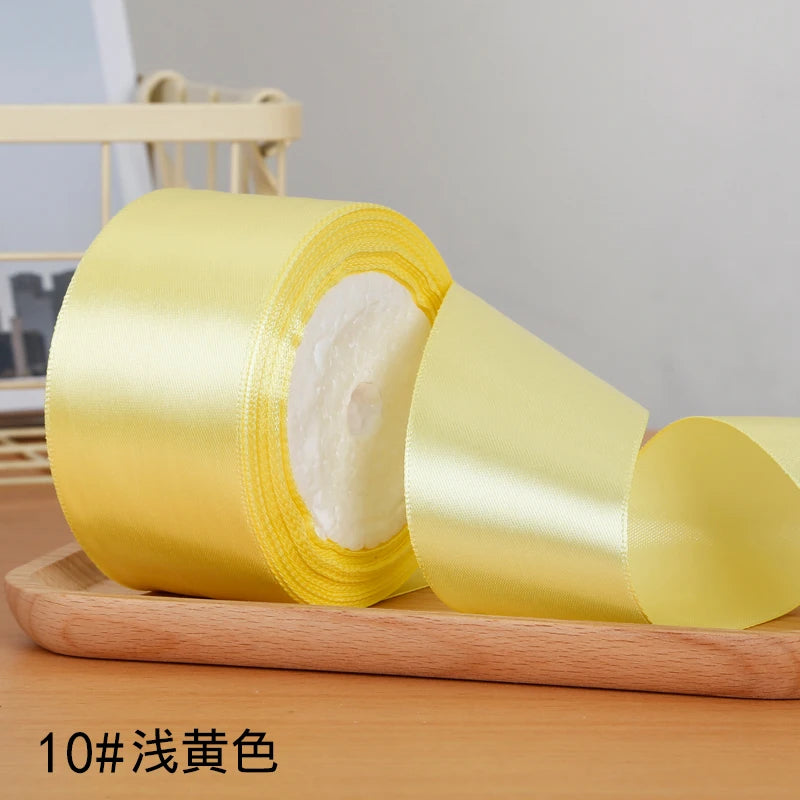 22meters/roll 5cm Silk Satin Ribbons Crafts Bow Handmade DIY Gift Packaging Wrap Party Wedding Decorative Clothing Accessories