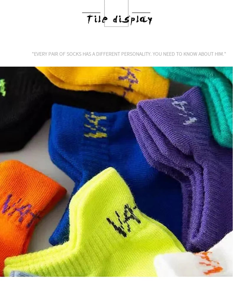 5 pairs of new summer men's short socks, light and thin casual mesh breathable boat socks, fashionable street socks