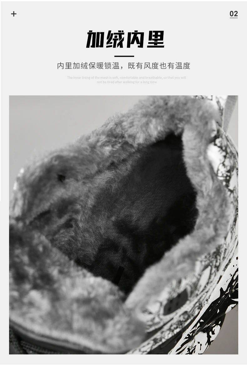 men boots 2023 New Winter Slippers Warm Men Shoes Waterproof Non-Slip Plush Sneakers Male tenis shoes Boots Men Sneakers Winter