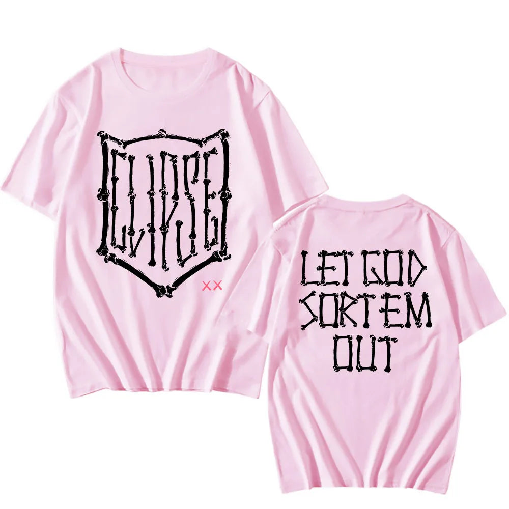 Let God Sort Em Out T-shirt Clipse Hip Hop Group Printing Tshirts Fashion Unisex Streetwear Summer Short Sleeve Men T Shirt Male