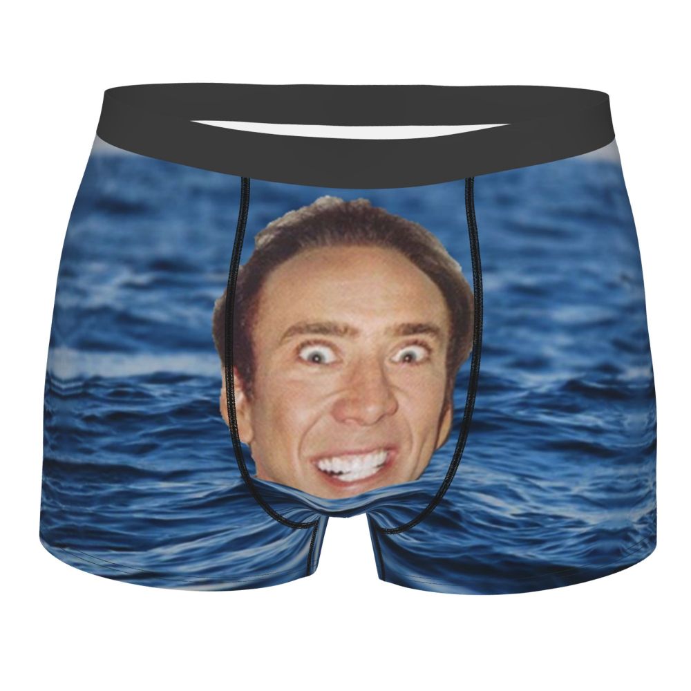 Custom Nicolas Cage Boxer Shorts For Homme 3D Printed Male Nic And His Girls Underwear Panties Briefs Breathbale Underpants