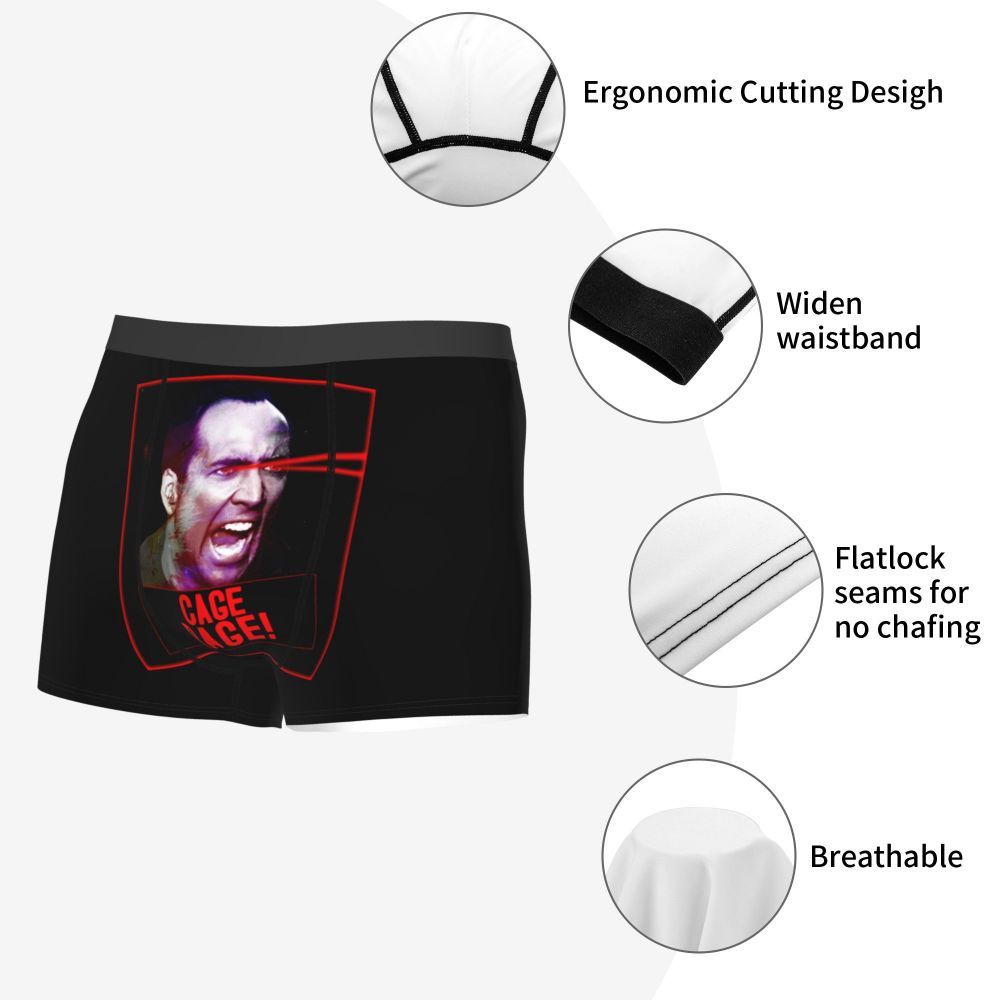 Custom Nicolas Cage Boxer Shorts For Homme 3D Printed Male Nic And His Girls Underwear Panties Briefs Breathbale Underpants