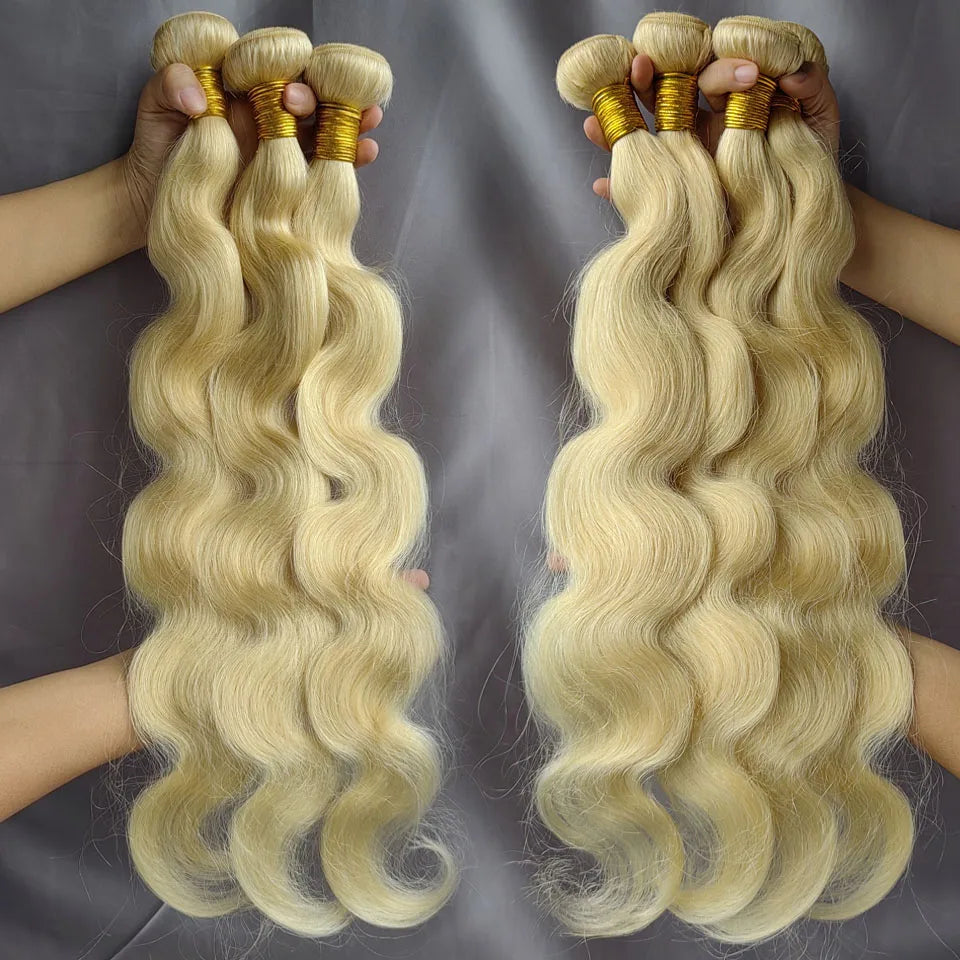 613 Blonde Body Wave Vietnamese Loose Curly Human Hair Bundles 8 28 30 Inch 1 2 3  4 Bundles Deals 100% Virgin Remy Hair Bundles