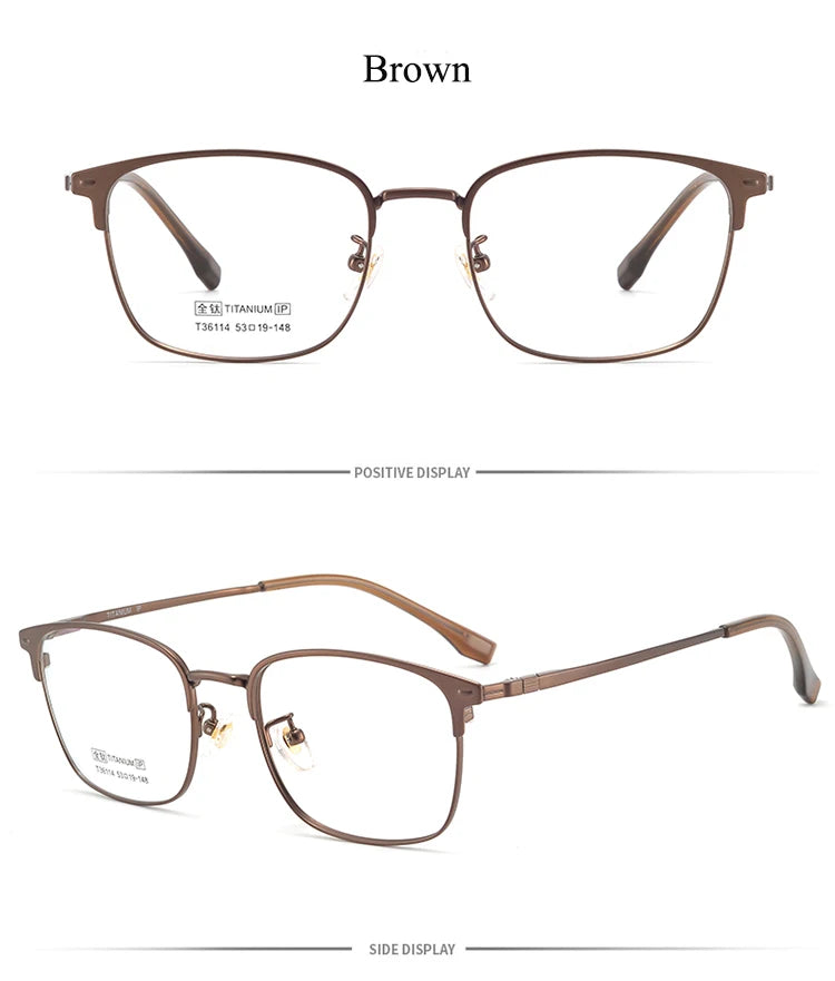 BCLEAR Men Women Retro Glasses Frame Ultra-light Titanium Myopia Glasses Optical Prescription Fashion Desgin Eyeglasses Frame