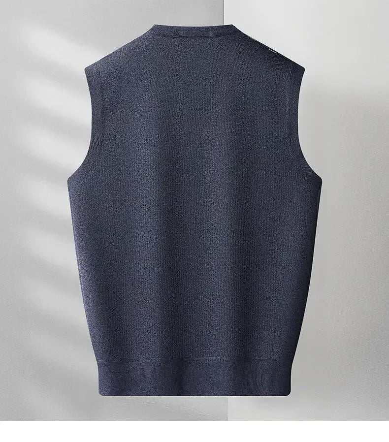 Fashion Vintage Winter Argyle Elastic Sweaters Vest Plus Fleece Thermal V-neck Sleeveless Loose Knitted Comfortable Pullover Top