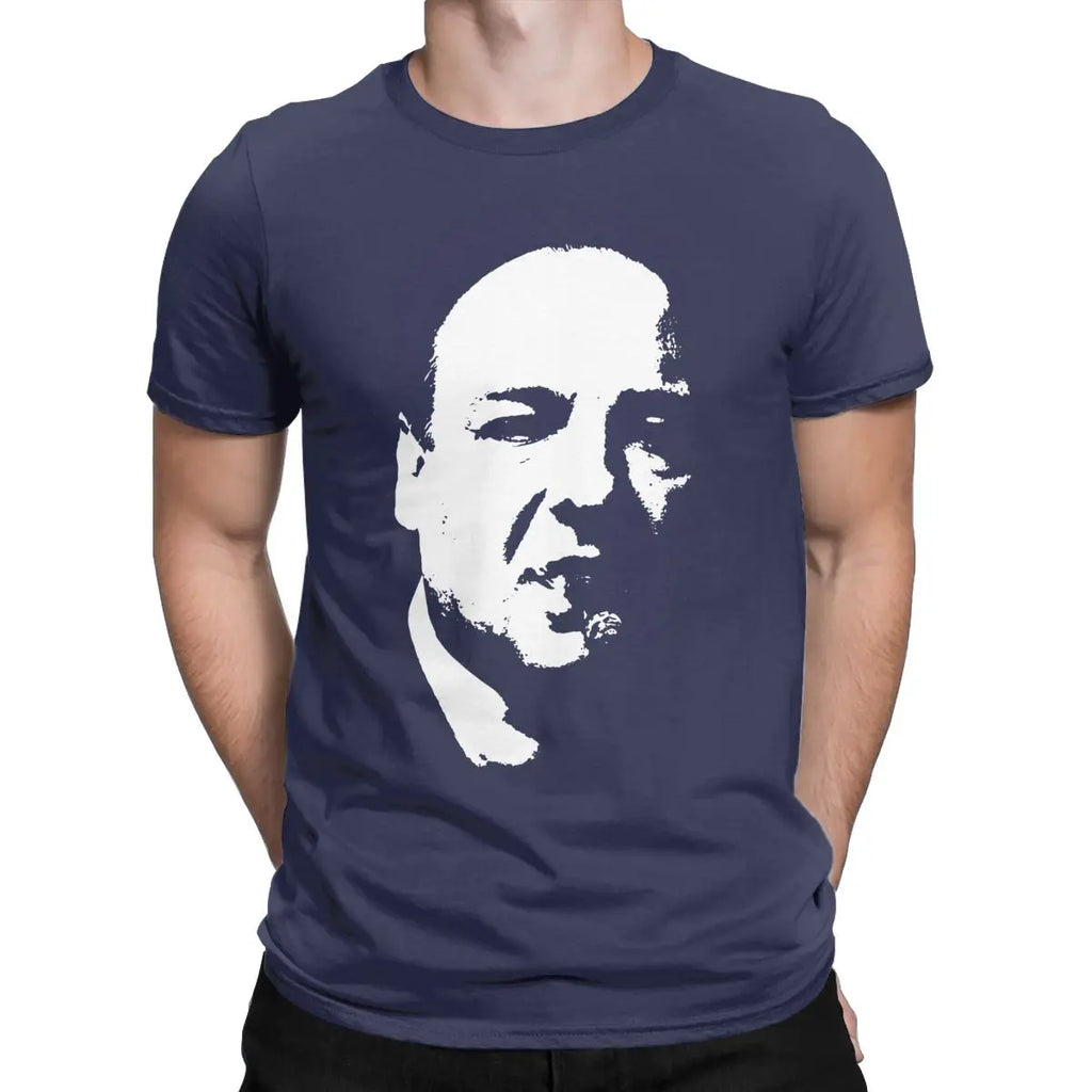 Tony Soprano The Sopranos T-Shirts for Men Funny 100% Cotton Tee Shirt Round Neck Short Sleeve T Shirt Birthday Gift Clothing