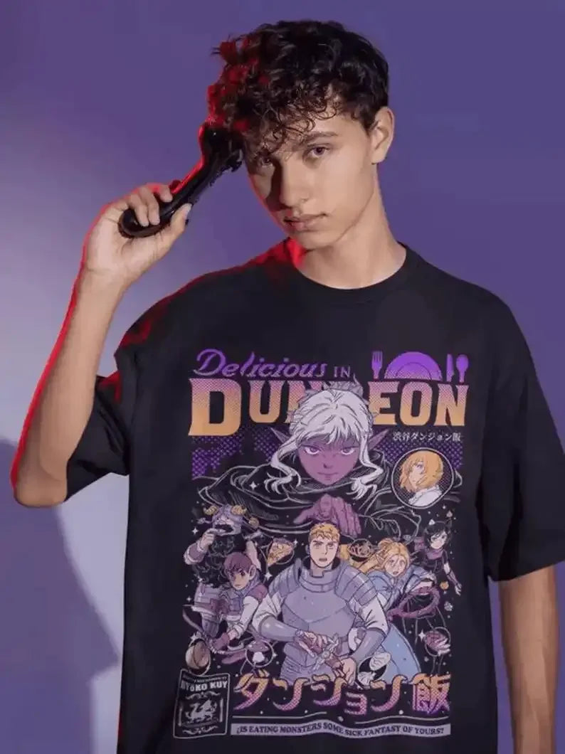 Laios Touden Dungeon Meshi Unisex T - Shirt: Deliciously Loved by Anime Fans