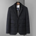 High Quality Men's Handsome down Jacket with Scarf Collar M-6XL Big plus Size for Middle-Aged Dad Fashionable Outerwear