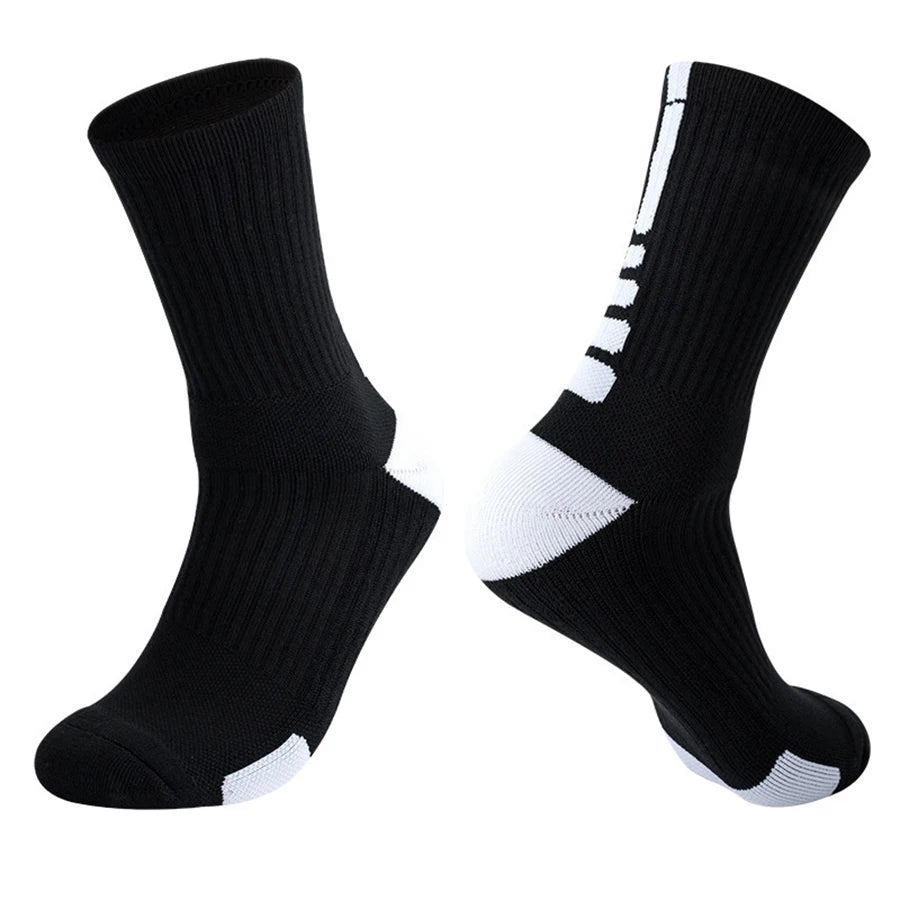 Skateboard Athletic Crew Socks Towel Bottom Soft Comfortable Moisture Wicking For All Sports