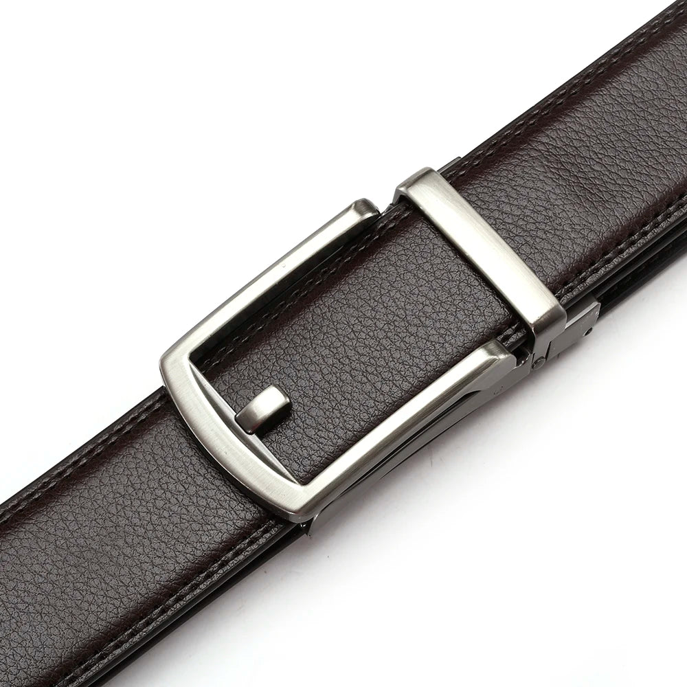 Men's Leather Belts Fashion Automatic Buckle Cowskin Male Belts Luxury Designer Black Brown 3.5cm