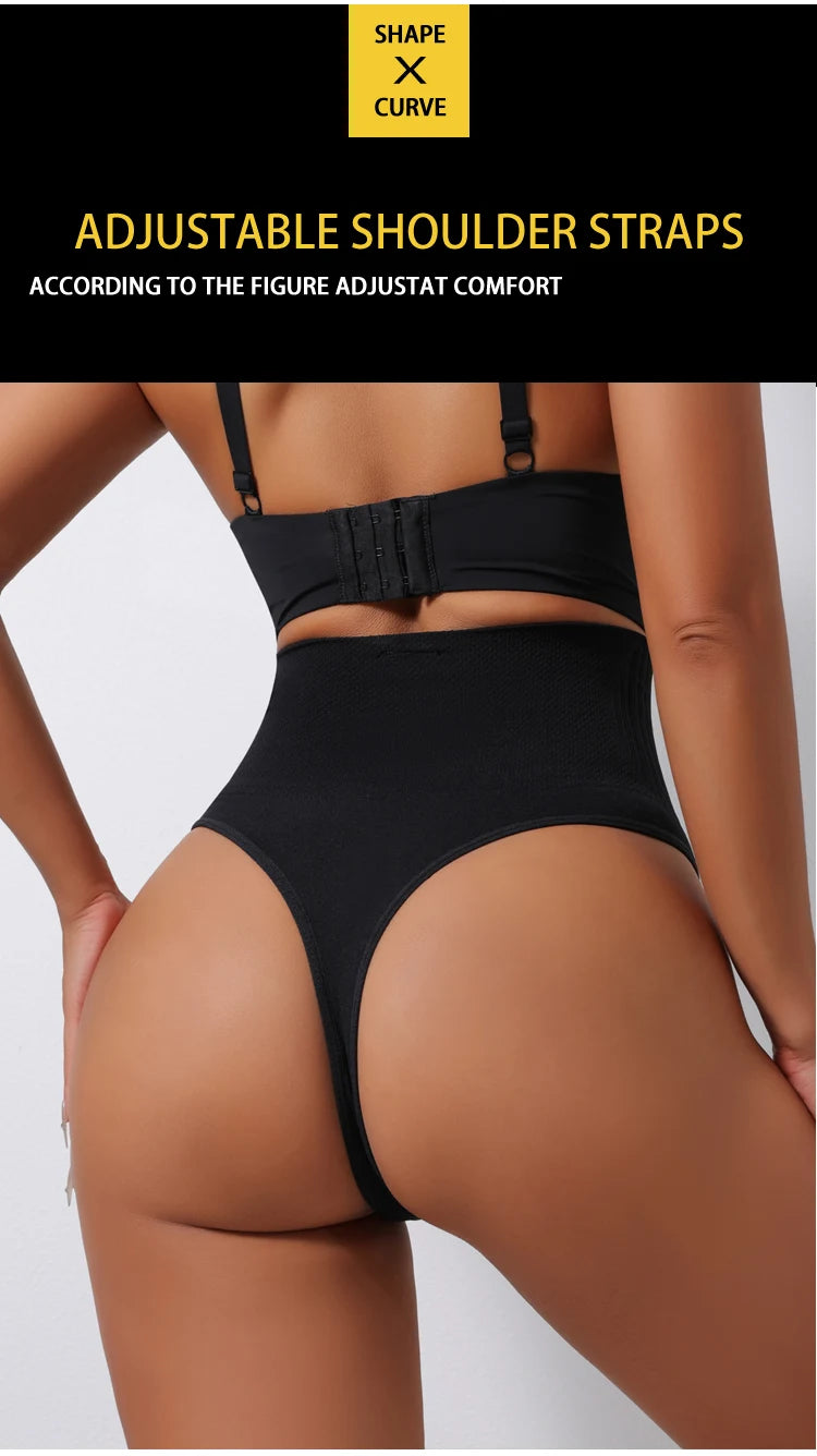 Flarixa 1/2/3Pcs Women Seamless High Rise Thongs Panties Printed Tummy Contol Panty Double Layer Shaping Underwear