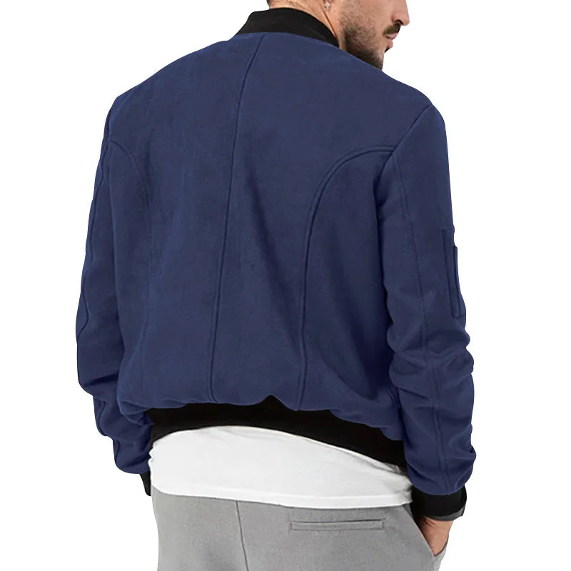 24  Autumn/Winter Suede Men's Button Cardigan Jacket Casual American