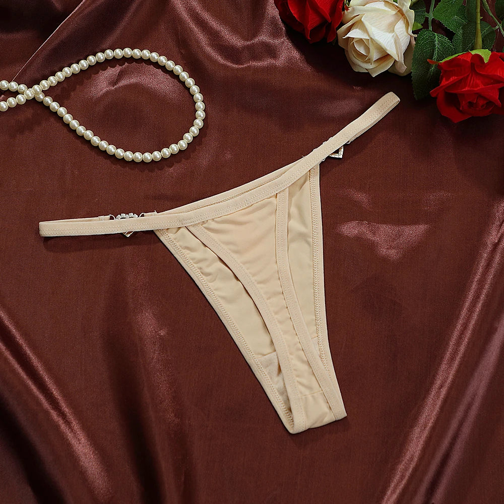 Women's Panties Fashion Heart Decor Sexy Women G-string Breathable Sexy Lingerie Erotic Elegant Female Sexy Lingerie For Women