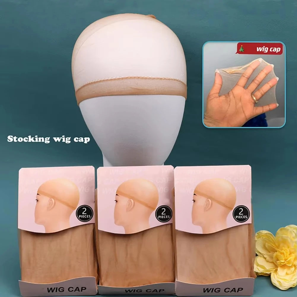 10 Pcs HD wig cap Transparent HD wig cap Stocking cap Transparent wig cap Thin nylon cap Lace side ladies wig accessories