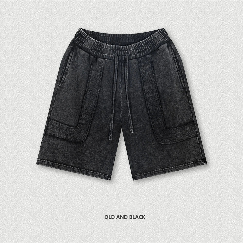 ZODF New 2024 Summer Men Washed Cotton Shorts Unisex Casual Loose 350gsm Comfortable Short Pants Brand Bottoms HY0792
