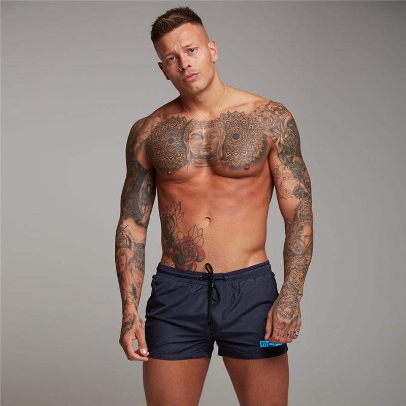 Men's Sports Running Fitness Casual Three-quarter Pants Summer Breathable Quick Dry Shorts Gym Bodybuilding Muscle Sweatpants