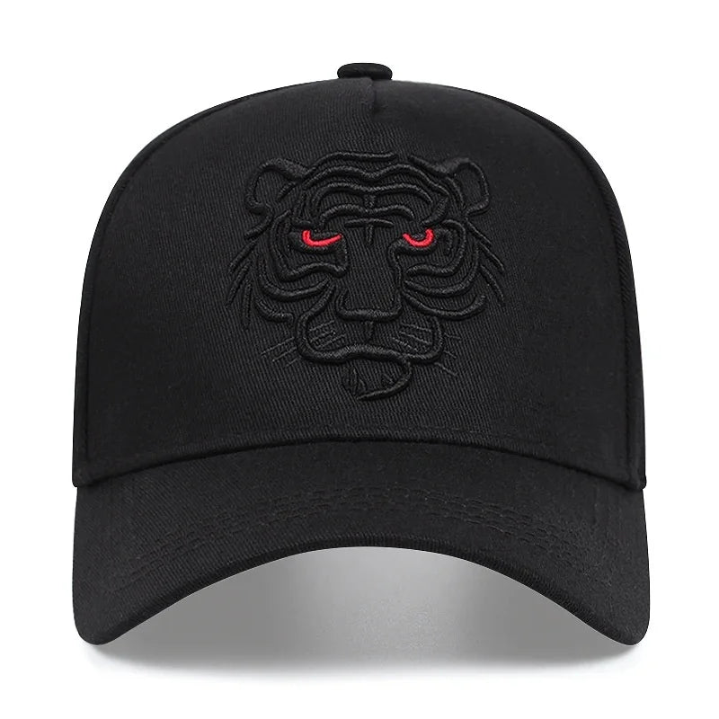 Fashion Animal Tiger Embroidery Baseball Cap Men Women Cotton Hip Hop Hat Summer Trucker Caps Unisex Snapback Black Hats Gorras