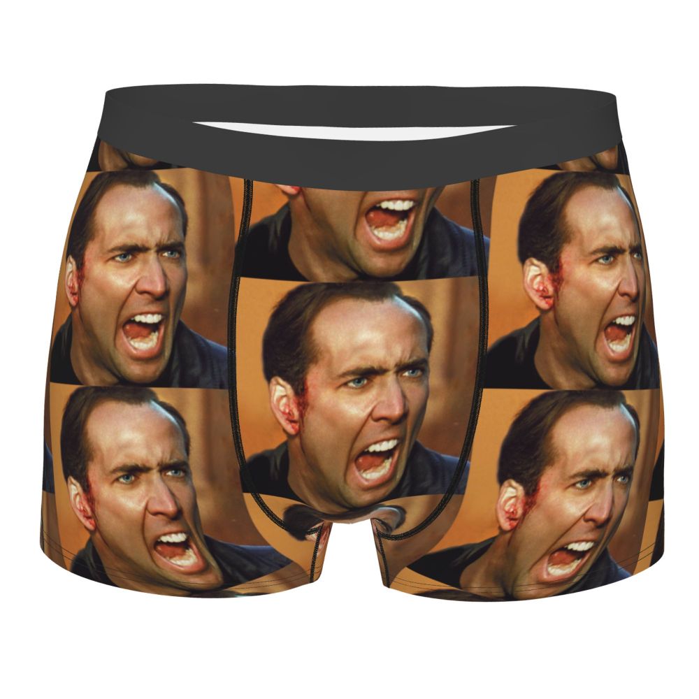 Custom Nicolas Cage Boxer Shorts For Homme 3D Printed Male Nic And His Girls Underwear Panties Briefs Breathbale Underpants