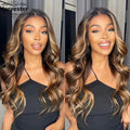 Highlight 13x6 Hd Lace Frontal Wig Human Hair Body Wave  Honey Blonde Brown Human Hair Wig P4/27 Colored Wig
