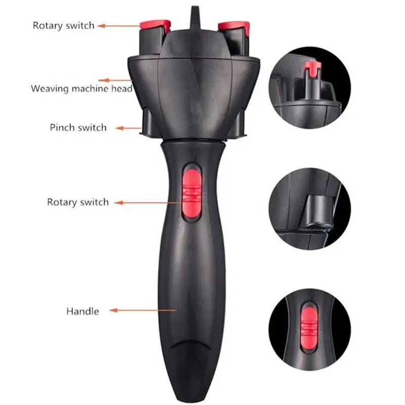 Automatic Twist Braider Knitting Device Electric Hair Braider Hair Braider Machine Braiding Hairstyle Cabello Hair Styling Tools