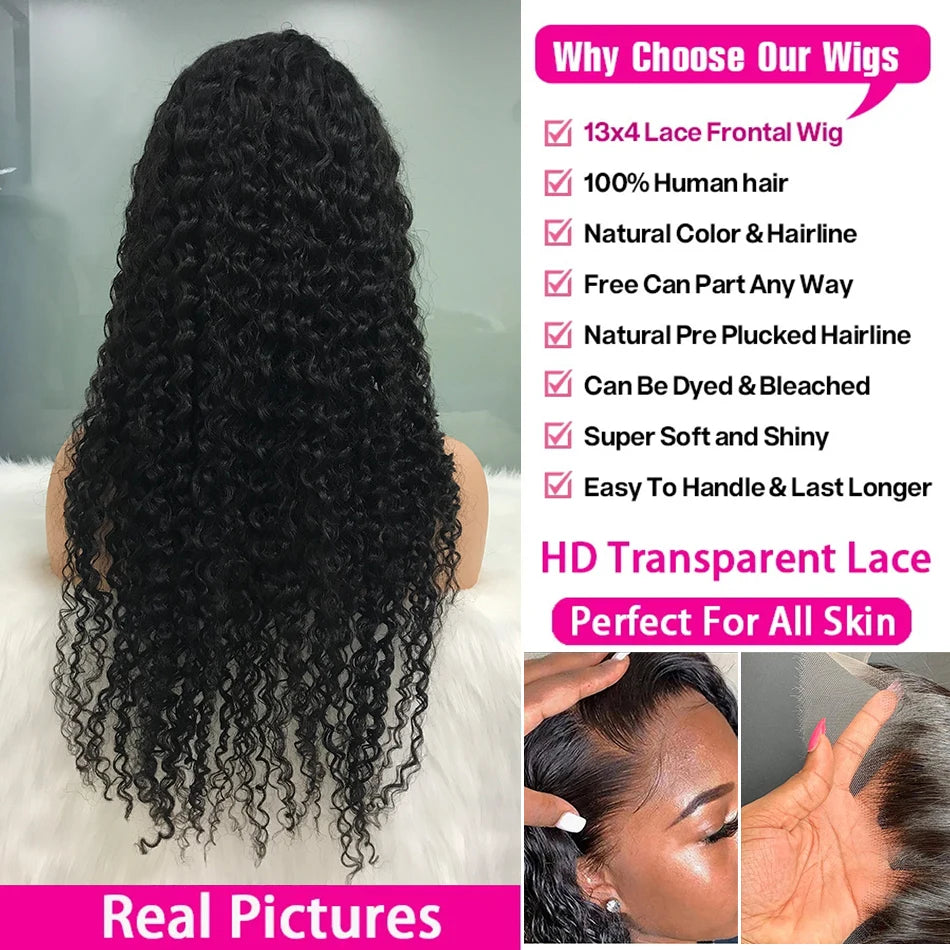 40 Inch Body Wave 13x6 HD Transparent Lace Frontal Wig Human Hair 13x4 Lace Front Wig Brazilian Pre Plucked Lace For Black Women
