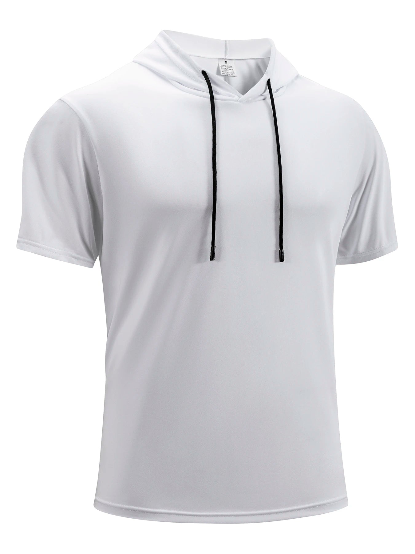Mens Gym Thin Hoodie Short Sleeve Hoodies Fashion Jogger Sport Tshirt Man Solid Color Summer Daily Casual Athletic Fitness Tees
