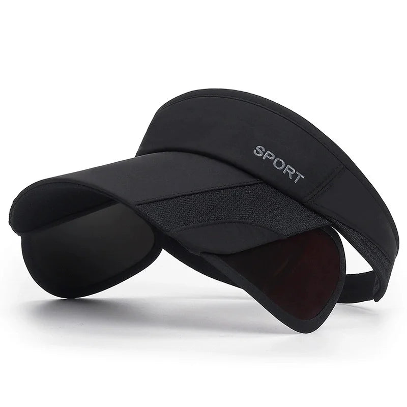 New Summer Outdoor Sport Casual Sports Empty Cap Men's Fishing Widened Pull-Out Brim Sunshade Sun Protection Hat Women