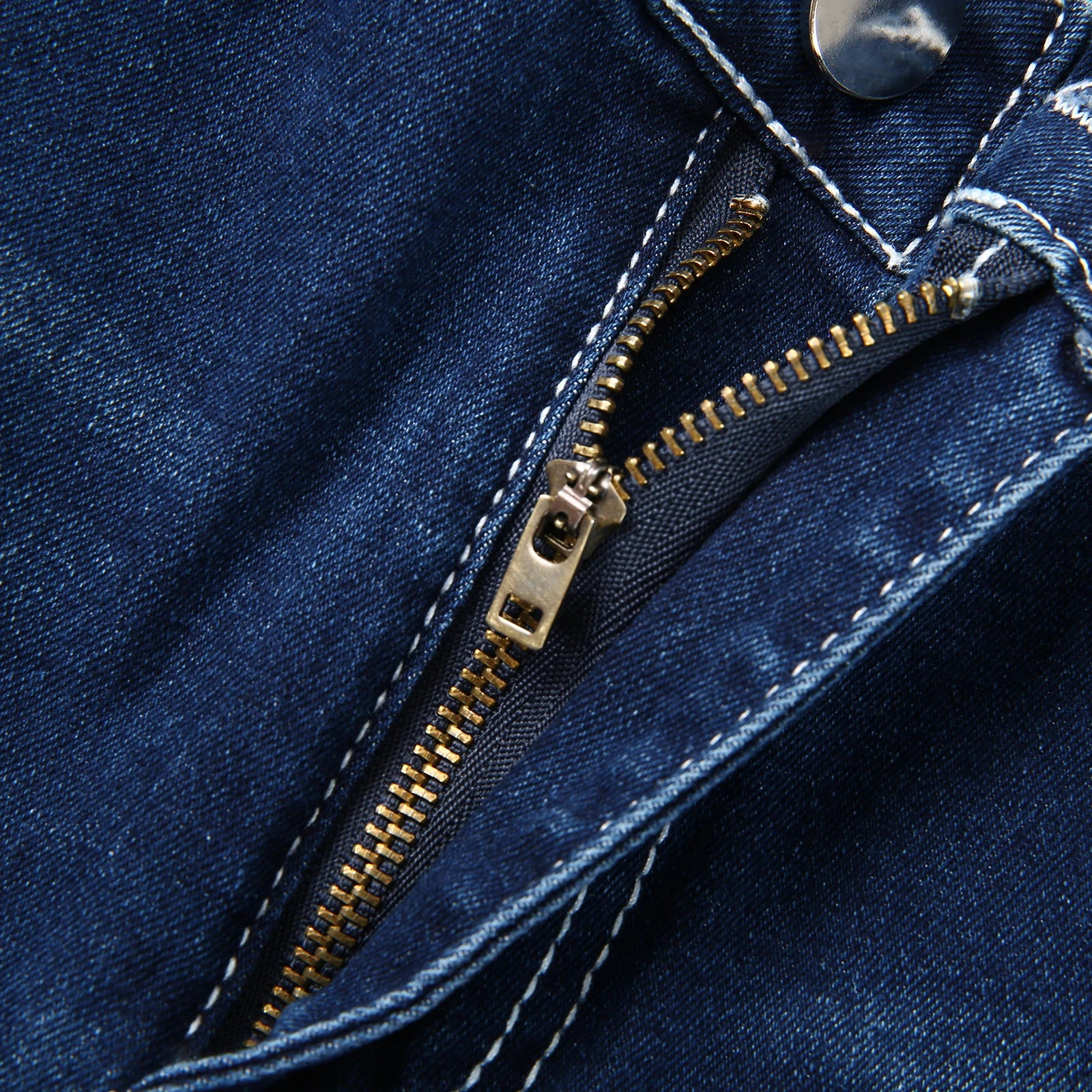 2025 New Fashion Trend High Quality Jeans Classic Straight Pants High Street Blue Washed solid color elastic slim fit Jeans Men