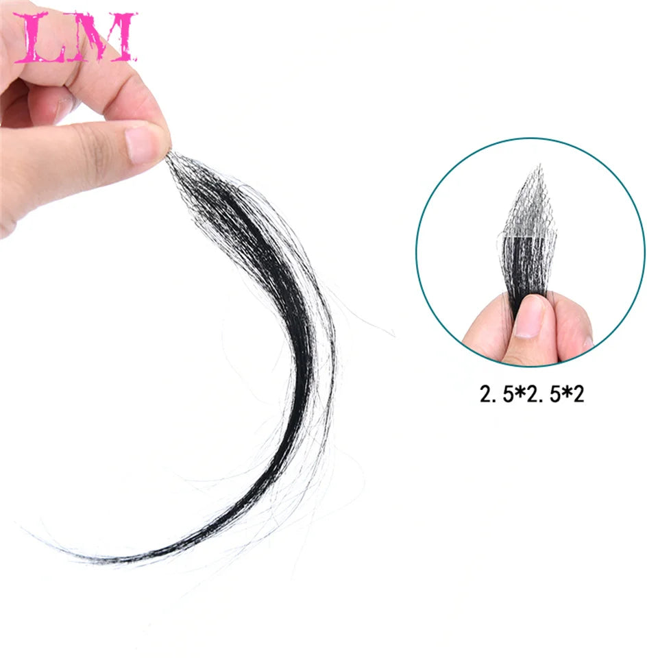 LM Natural Human Hair Clip-In Bangs,Hairline Replacement Lanugo Bangs Hand Woven Hair Bangs With Sideburns Clip In Hair Extensio