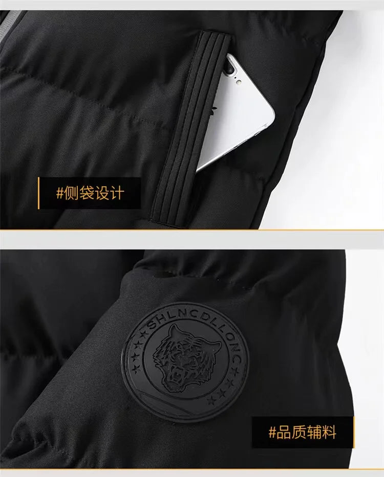 2025 Winter Fashion Umbro Men's High-quality Polyester Fiber Zip-up Warm and Windproof Jacket and Trousers Set