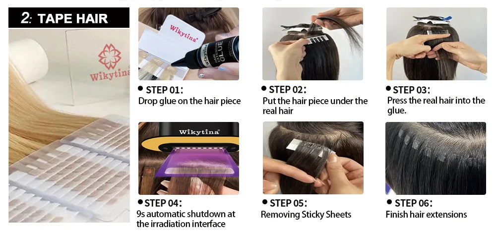 2026 UV V Light Hair Extension Set Wikytina Tools Kit, UV Extension Glue Long-Lasting Remover Machine - Salon Styling Tools