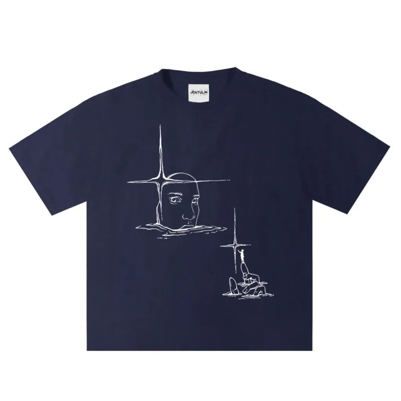 Punk Lyrical Print T-Shirts Oversize Hip Hop Women Streetwear Clothing Harajuku  Goth Unisex Men Top Short Sleeve Cotton Tee Y2K