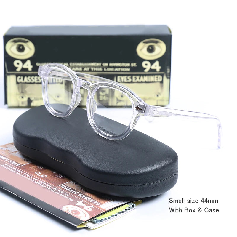 Optical Eyeglasses Frame Men Women Johnny Depp Vintage Glasses Computer Acetate Spectacle Frame For Male Clear Lens