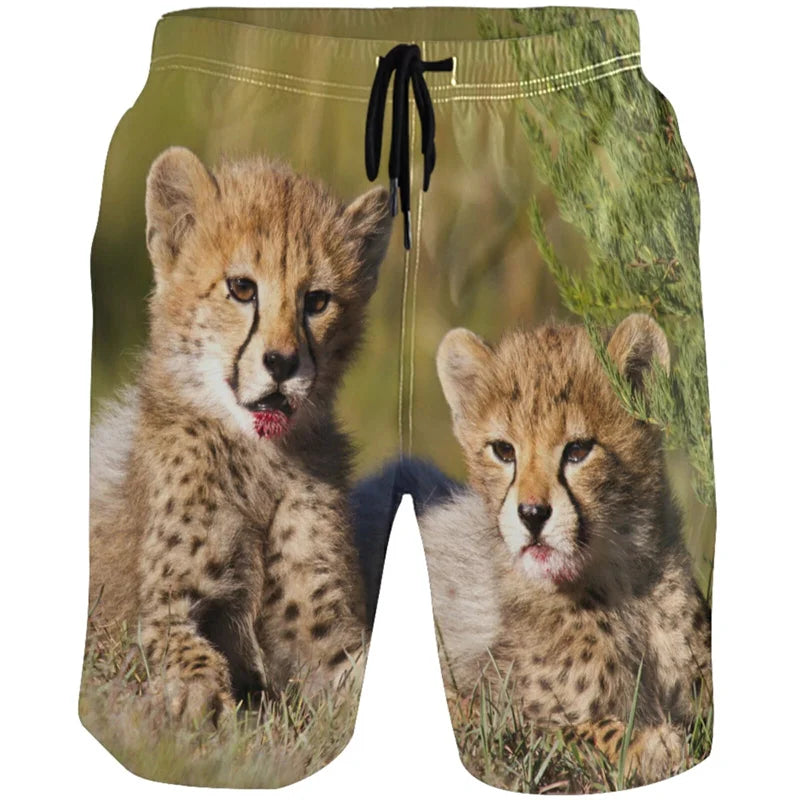 Vintage Chinese Carp Dragon 3d Printed Beach Shorts Street Short Pants Men Summer Loose Swim Trunks Quick Dry Board Shorts