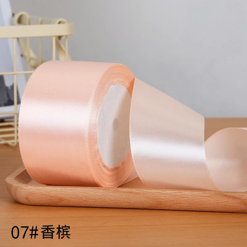 22meters/roll 5cm Silk Satin Ribbons Crafts Bow Handmade DIY Gift Packaging Wrap Party Wedding Decorative Clothing Accessories