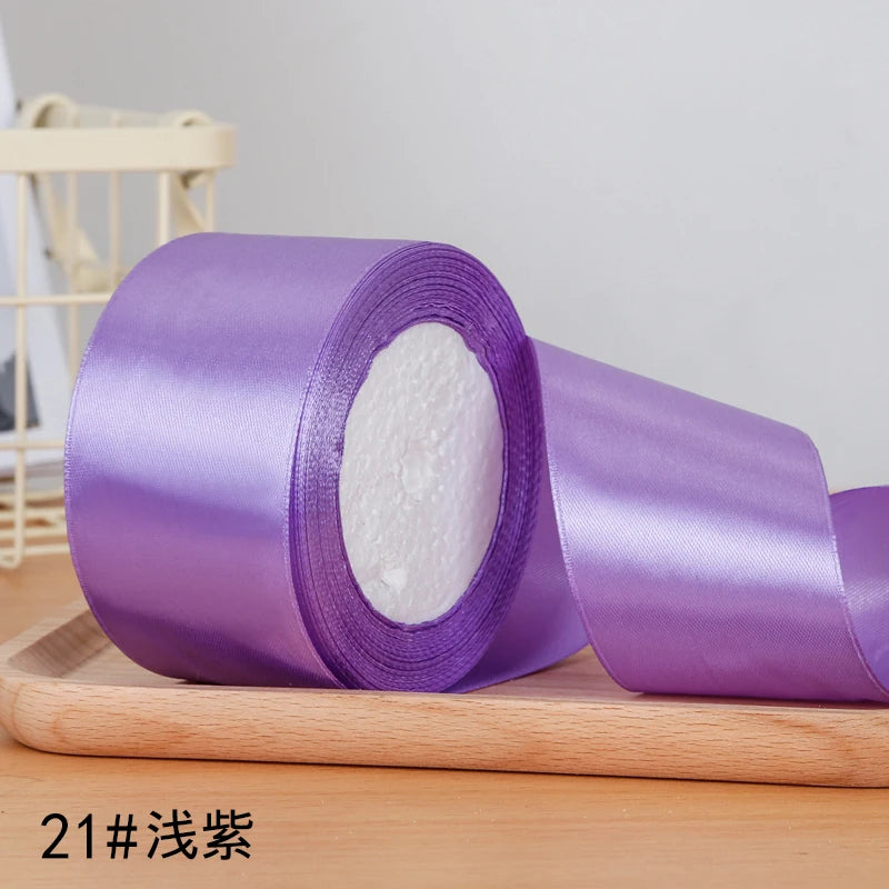 22meters/roll 5cm Silk Satin Ribbons Crafts Bow Handmade DIY Gift Packaging Wrap Party Wedding Decorative Clothing Accessories