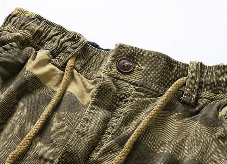 2024 New Summer Men Cotton Cargo Camouflage Shorts Men Clothing Casual Breeche Bermuda Beach Jogger Shorts Male Hot Dropshipping