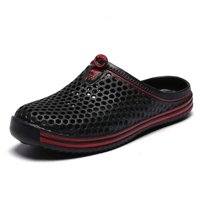YRZL Mens Sandals Light EVA Summer Casual Shoes Hole Shoes Clogs Lovers Home Garden Outdoor Big Size 45 Male Beach Flat Slippers